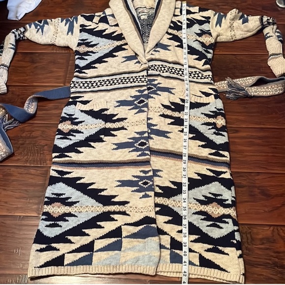 Faherty Southwestern Paloma Cardigan Sweater Duster sz Small GORGEOUS ombré blue - Picture 3 of 10